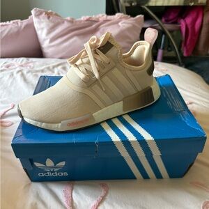 Adidas Beige and Pink Sneakers